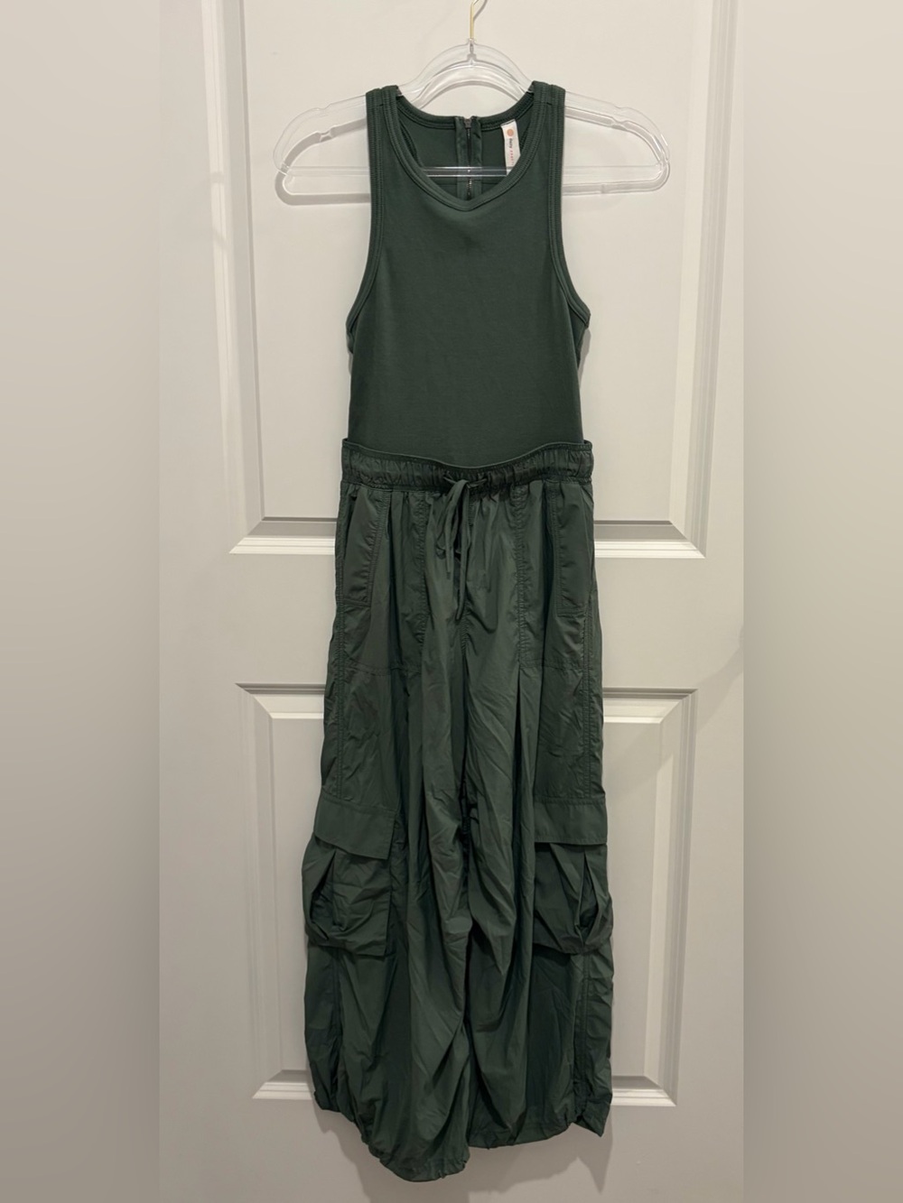 Daily Practice Sleeveless Green Jumpsuit size XSP Runs Big